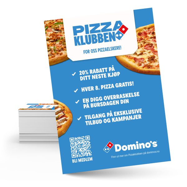 Dominos Pizzaklubben Flyer A7