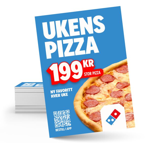 Dominos Ukens Pizza Flyer A7